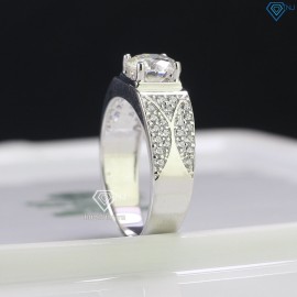 Nhẫn nam giá rẻ đính kim cương nhân tạo 7.0mm - Kiểm định GRA NNAM0072 - Trang sức TNJ