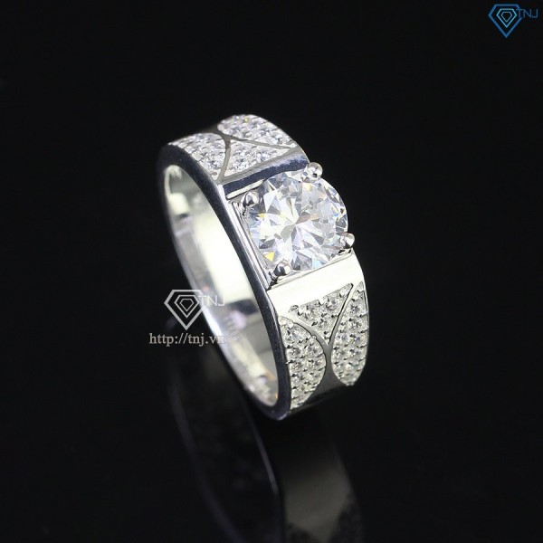 Nhẫn bạc nam đính đá giá rẻ NNA0536 - Trang sức TNJ