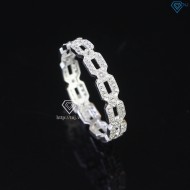 Nhẫn bạc nam mắt xích đính đá NNA0553 - Trang sức TNJ
