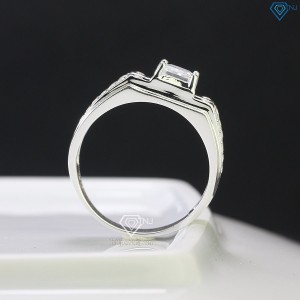 Nhẫn bạc nam mặt đá vuông trắng NNA0559 - Trang sức TNJ