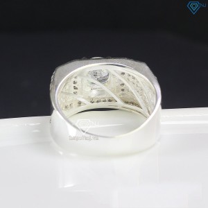 Nhẫn bạc nam đẹp đính đá trắng NNA0566 - Trang sức TNJ
