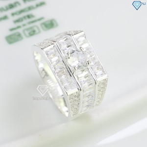 Nhẫn bạc nam đính đá Baguettecao cấp NNA0568 - Trang sức TNJ