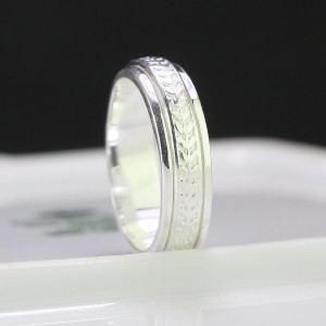 Nhẫn xoay bạc nam đơn giản bản nhỏ NNA0577