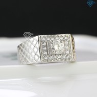 Nhẫn Moissanite nam đơn giản 5.0mm - Kiểm định GRA NNAM0073 - Trang sức TNJ