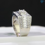 Nhẫn nam cao cấp Moissanite đính kim cương 5.5mm - Kiểm định GRA NNAM0074 - Trang sức TNJ