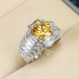 Nhẫn nam đính kim cương Moissanite vàng 10mm - Kiểm định GRA NNAM0010 - Trang sức TNJ