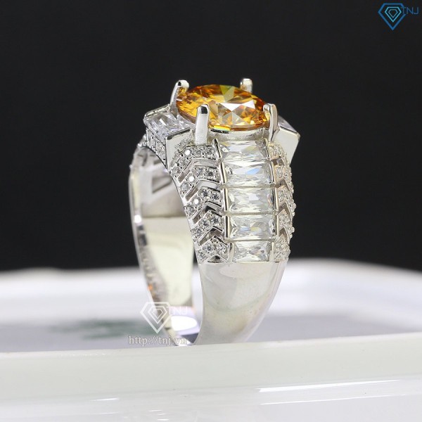 Nhẫn nam đính kim cương Moissanite vàng 10mm  NNAM0010
