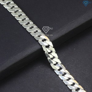 Lắc tay bạc nam mắt xích trơn bản 8mm đẹp LTA0142 - Trang Sức TNJ