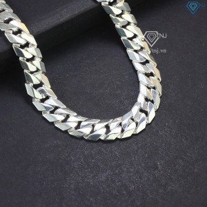 Lắc tay bạc nam mắt xích trơn bản 8mm đẹp LTA0142 - Trang Sức TNJ