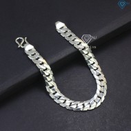 Lắc tay bạc nam mắt xích trơn bản 8mm đẹp LTA0142 - Trang Sức TNJ