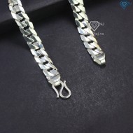 Lắc tay bạc nam mắt xích trơn bản 8mm đẹp LTA0142 - Trang Sức TNJ