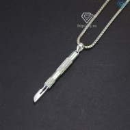 Dây chuyền bạc nam mặt dao mổ đính đá DCA0128 - Trang sức TNJ