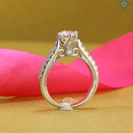 Quà noel cho bạn gái nhẫn Moissanite nữ giá rẻ đính đá 6.0mm NNM0006 - Trang Sức TNJ