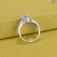 Quà noel cho bạn gái nhẫn nữ Moissanite Hà Nội đính đá 7.0mm NNM0008 - Trang Sức TNJ