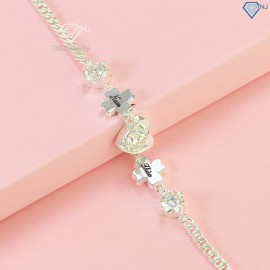 Quà noel cho người yêu lắc tay nữ Moissanite hình trái tim LTNM0003