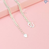 Quà noel cho người yêu lắc tay nữ Moissanite hình trái tim khắc tên - Kiểm định GRA LTNM0003 - Trang Sức TNJ