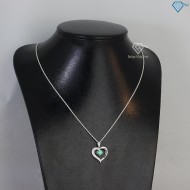 Quà noel cho người yêu dây chuyền nữ đính kim cương nhân tạo xanh 6.0mm DCNM0011 - Trang sức TNJ