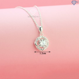 Quà noel cho người yêu dây chuyền nữ đính kim cương Moissanite 7.0mm DCNM0004  - Trang sức TNJ