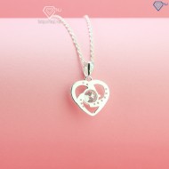 Quà noel cho người yêu dây chuyền kim cương Moissanite cho nữ hình trái tim 6.0mm DCNM0007 - Trang sức TNJ