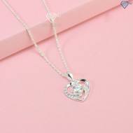 Quà noel cho người yêu dây chuyền kim cương Moissanite cho nữ hình trái tim 6.0mm DCNM0007 - Trang sức TNJ