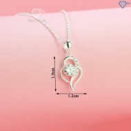 Quà noel cho người yêu dây chuyền nữ trái tim đính kim cương Moissanite 6.0mm DCNM0003 - Trang sức TNJ