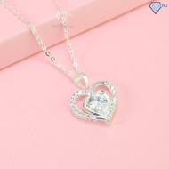 Dây chuyền bạc nữ hình trái tim đính đá DCN0723 - Trang sức TNJ