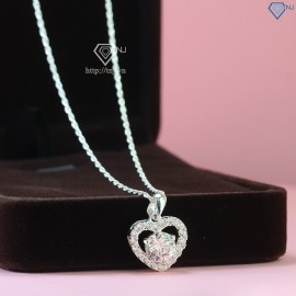 Dây chuyền nữ trái tim đính kim cương Moissanite 7.0mm DCNM0021 - Trang sức TNJ