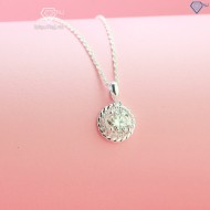 Dây chuyền nữ tròn đơn giản đính kim cương Moissanite 7.5mm DCNM0022 - Trang sức TNJ