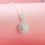 Quà noel cho người yêu dây chuyền nữ cao cấp đính kim cương Moissanite 7.0mm DCNM0020 - Trang sức TNJ