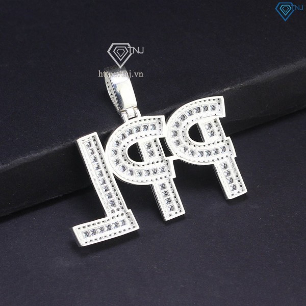 Mặt dây chuyền làm tên theo yêu cầu đính đá MDCA0183.1
