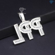 Mặt dây chuyền làm tên theo yêu cầu đính đá MDCA0183.1