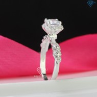 Nhẫn bạc nữ đẹp cách điệu đính đá trắng NN0431 - Trang Sức TNJ