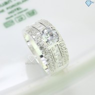Nhẫn bạc nam đẹp đính đá trắng NNA0582 - Trang sức TNJ