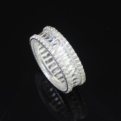Nhẫn bạc 925 nam tròn full đính đá đẹp NNA0589
