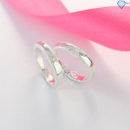 Nhẫn đôi bạc nhẫn cặp bạc đính đá đẹp ND0404 -Trang Sức TNJ