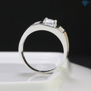 Nhẫn bạc nam đơn giản đính đá NNA0594 - Trang sức TNJ