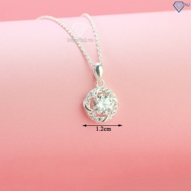 Quà 8 3 cho người yêu dây chuyền nữ đính Moissanite 7.0mm DCNM0004