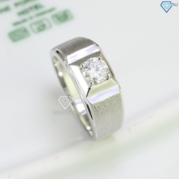 Nhẫn nam đơn giản Moissanite đính kim cương 5.5mm NNAM0089