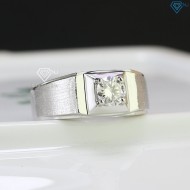 Nhẫn nam đơn giản Moissanite đính kim cương 5.5mm NNAM0089