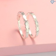Nhẫn đôi bạc nhẫn cặp bạc đẹp đơn giản tinh tế ND0403