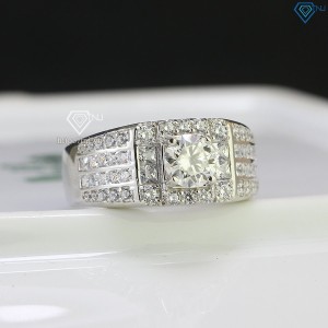 Nhẫn nam đính kim cương nhân tạo 6.0mm - Kiểm định GRA NNAM0088