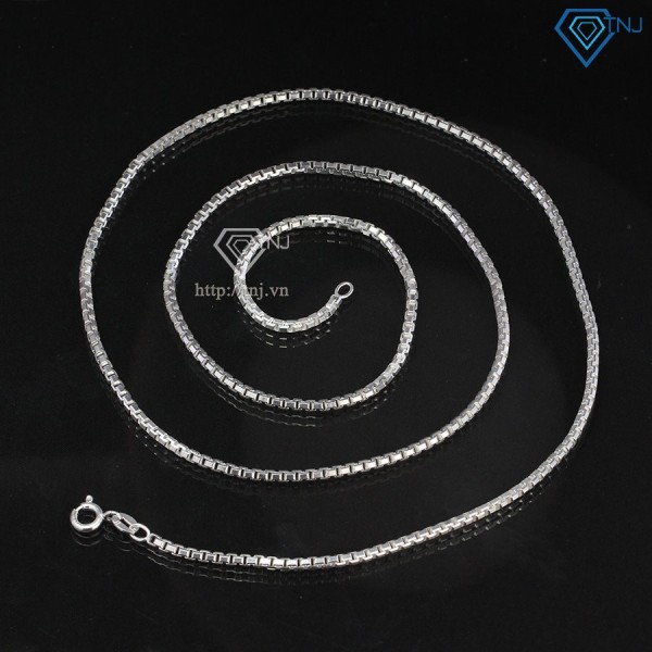 Dây chuyền bạc nam mặt chữ T đính đá cao cấp DCA0140- Trang sức TNJ