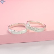 Nhẫn đôi bạc nhẫn cặp bạc đẹp ND0405