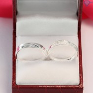 Nhẫn đôi bạc nhẫn cặp bạc khắc tên ND0397