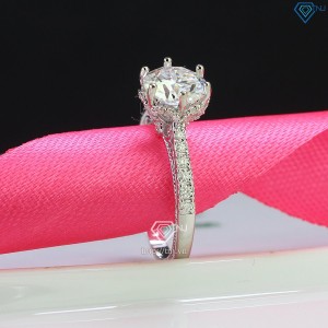 Nhẫn nữ Moissanite sang trọng đính full kim cương 8.0mm NNM0040