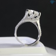 Nhẫn bạc nữ đính kim cương Moissanite 10.0mm NNM0041