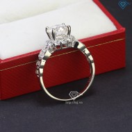 Nhẫn bạc nữ kim tiền đính kim cương Moissanite 8.0mm N - Trang Sức TNJ