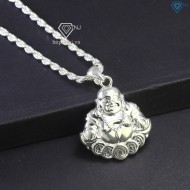 Dây chuyền mặt Phật Di Lặc to bằng bạc cho nam DCA0148