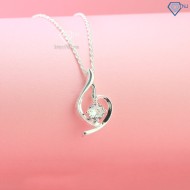 Dây chuyền bạc nữ hình trái tim đính đá DCN0732 - Trang sức TNJ