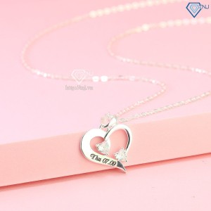 Dây chuyền bạc nữ khắc tên hình trái tim DCN0746 - Trang sức TNJ